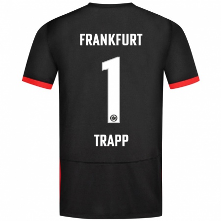 Kandiny Damen Kevin Trapp #1 Schwarz Auswärtstrikot Trikot 2024/25 T-Shirt