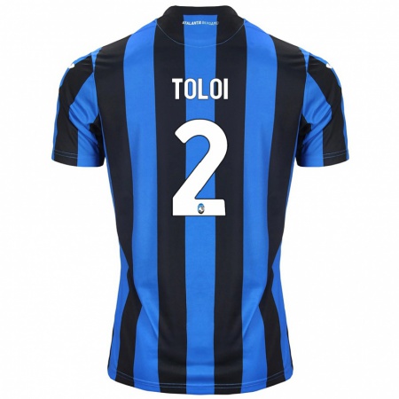 Kandiny Kinder Rafael Tolói #2 Blau Schwarz Heimtrikot Trikot 2024/25 T-Shirt