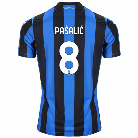 Kandiny Kinder Mario Pasalic #8 Blau Schwarz Heimtrikot Trikot 2024/25 T-Shirt