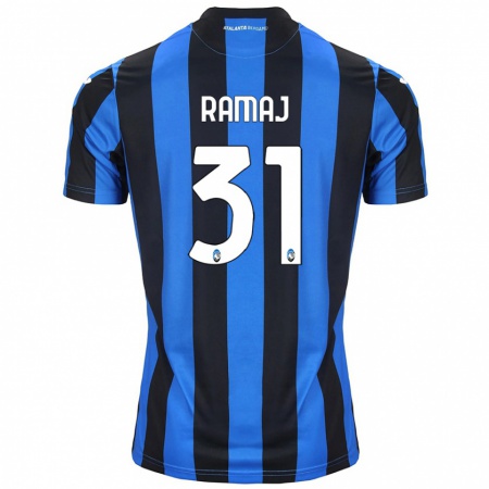 Kandiny Kinder Gabriel Ramaj #31 Blau Schwarz Heimtrikot Trikot 2024/25 T-Shirt