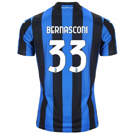 Kandiny Kinder Lorenzo Bernasconi #33 Blau Schwarz Heimtrikot Trikot 2024/25 T-Shirt