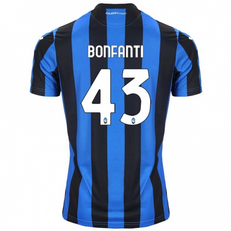 Kandiny Kinder Giovanni Bonfanti #43 Blau Schwarz Heimtrikot Trikot 2024/25 T-Shirt