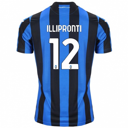 Kandiny Kinder Filippo Illipronti #12 Blau Schwarz Heimtrikot Trikot 2024/25 T-Shirt