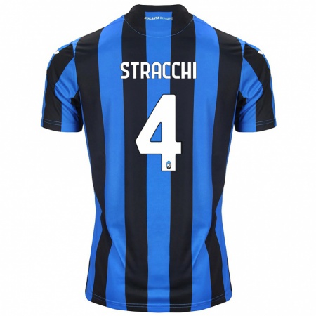 Kandiny Kinder Daniela Stracchi #4 Blau Schwarz Heimtrikot Trikot 2024/25 T-Shirt