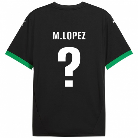 Kandiny Kinder Maxime López #0 Schwarz Dunkelgrün Heimtrikot Trikot 2024/25 T-Shirt