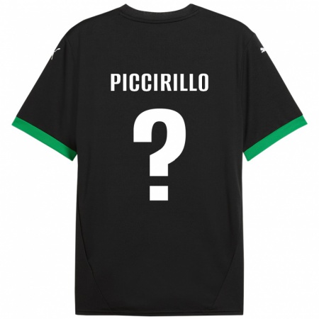 Kandiny Kinder Michele Piccirillo #0 Schwarz Dunkelgrün Heimtrikot Trikot 2024/25 T-Shirt