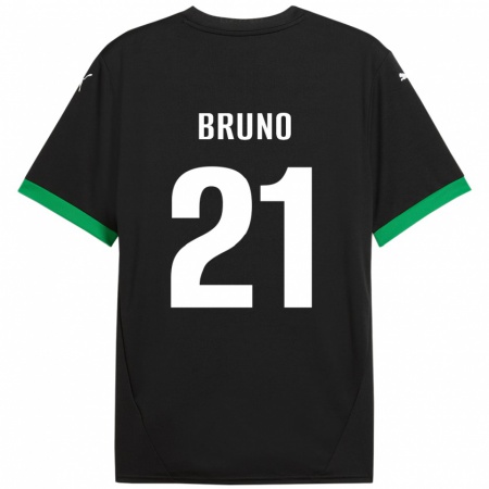 Kandiny Kinder Kevin Bruno #21 Schwarz Dunkelgrün Heimtrikot Trikot 2024/25 T-Shirt