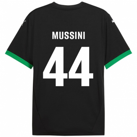 Kandiny Kinder Andrea Mussini #44 Schwarz Dunkelgrün Heimtrikot Trikot 2024/25 T-Shirt