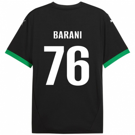 Kandiny Kinder Luca Barani #76 Schwarz Dunkelgrün Heimtrikot Trikot 2024/25 T-Shirt