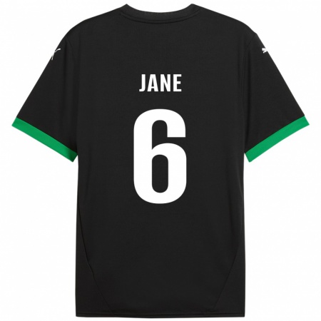 Kandiny Kinder Refiloe Jane #6 Schwarz Dunkelgrün Heimtrikot Trikot 2024/25 T-Shirt