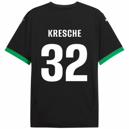 Kandiny Kinder Isabella Kresche #32 Schwarz Dunkelgrün Heimtrikot Trikot 2024/25 T-Shirt