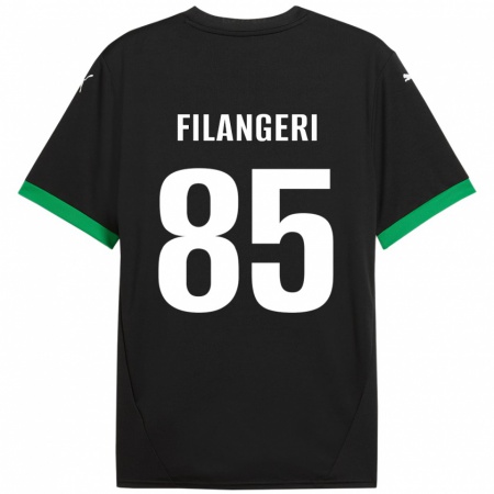 Kandiny Kinder Maria Luisa Filangeri #85 Schwarz Dunkelgrün Heimtrikot Trikot 2024/25 T-Shirt