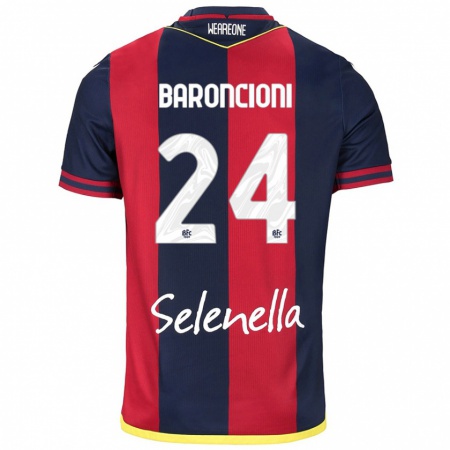 Kandiny Kinder Davide Baroncioni #24 Rot Königsblau Heimtrikot Trikot 2024/25 T-Shirt