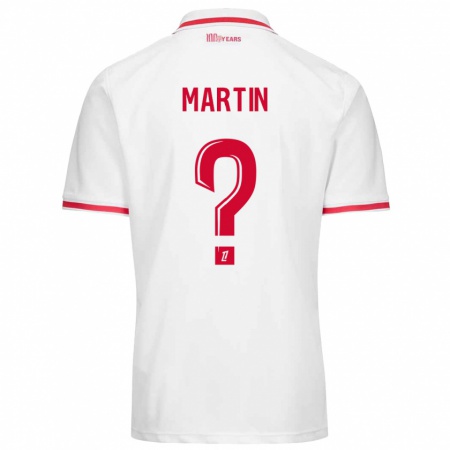 Kandiny Kinder Logan Martin #0 Weiß Rot Heimtrikot Trikot 2024/25 T-Shirt