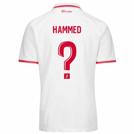 Kandiny Kinder Maher Hammed #0 Weiß Rot Heimtrikot Trikot 2024/25 T-Shirt