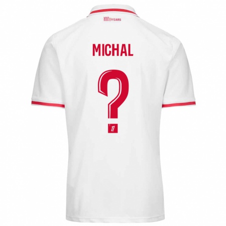 Kandiny Kinder Lucas Michal #0 Weiß Rot Heimtrikot Trikot 2024/25 T-Shirt