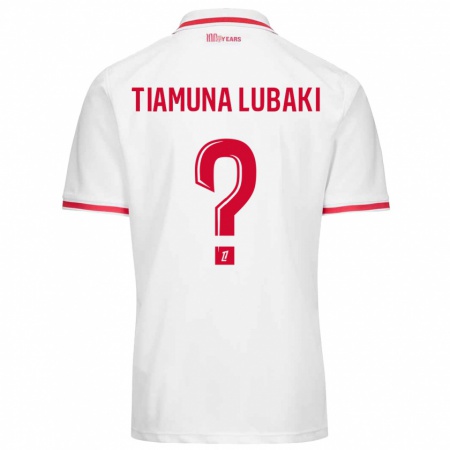 Kandiny Kinder Loïc Tiamuna Lubaki #0 Weiß Rot Heimtrikot Trikot 2024/25 T-Shirt