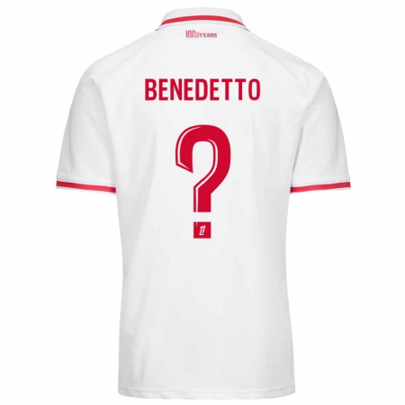 Kandiny Kinder Antéo Benedetto #0 Weiß Rot Heimtrikot Trikot 2024/25 T-Shirt