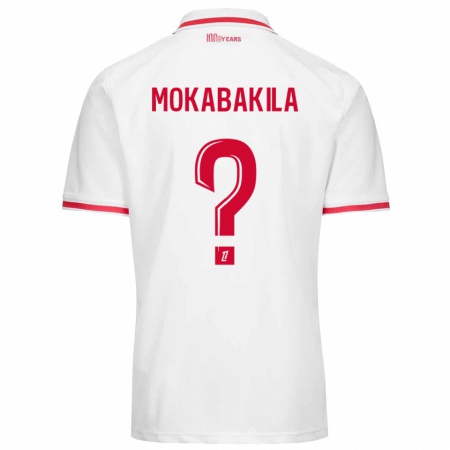 Kandiny Kinder Nick Mokabakila #0 Weiß Rot Heimtrikot Trikot 2024/25 T-Shirt