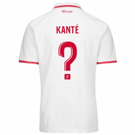 Kandiny Kinder Hamidou Kanté #0 Weiß Rot Heimtrikot Trikot 2024/25 T-Shirt