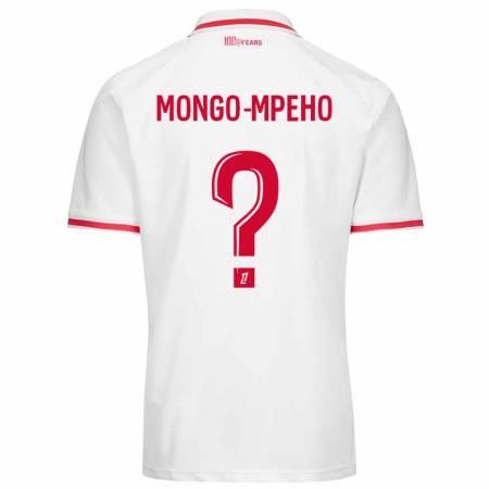 Kandiny Kinder Djordan Mongo-Mpeho #0 Weiß Rot Heimtrikot Trikot 2024/25 T-Shirt