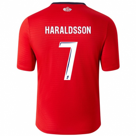 Kandiny Kinder Hákon Arnar Haraldsson #7 Rot Weiß Heimtrikot Trikot 2024/25 T-Shirt