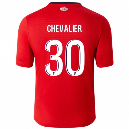 Kandiny Kinder Lucas Chevalier #30 Rot Weiß Heimtrikot Trikot 2024/25 T-Shirt