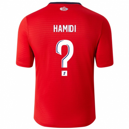 Kandiny Kinder Kamel Hamidi #0 Rot Weiß Heimtrikot Trikot 2024/25 T-Shirt