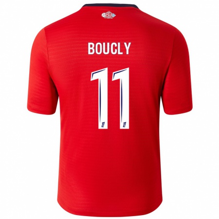 Kandiny Kinder Maïté Boucly #11 Rot Weiß Heimtrikot Trikot 2024/25 T-Shirt