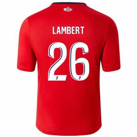 Kandiny Kinder Anaïs Lambert #26 Rot Weiß Heimtrikot Trikot 2024/25 T-Shirt