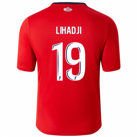 Kandiny Kinder Isaac Lihadji #19 Rot Weiß Heimtrikot Trikot 2024/25 T-Shirt