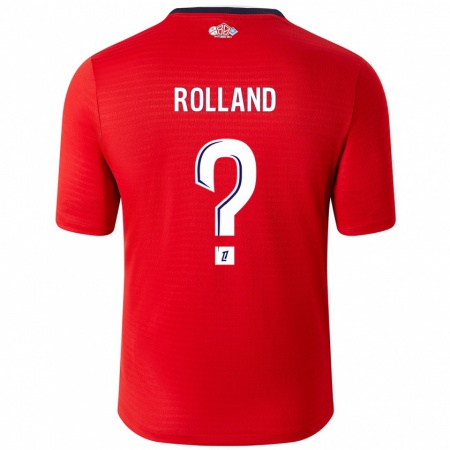 Kandiny Kinder Baptiste Rolland #0 Rot Weiß Heimtrikot Trikot 2024/25 T-Shirt