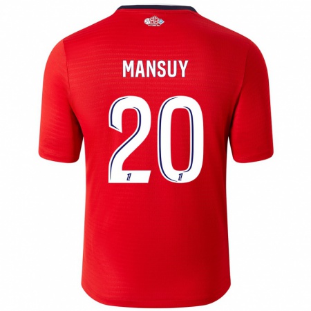 Kandiny Kinder Heloise Mansuy #20 Rot Weiß Heimtrikot Trikot 2024/25 T-Shirt