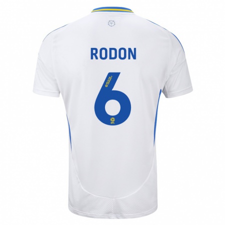 Kandiny Kinder Joe Rodon #6 Weiß Blau Heimtrikot Trikot 2024/25 T-Shirt