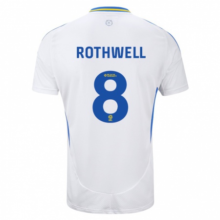 Kandiny Kinder Joe Rothwell #8 Weiß Blau Heimtrikot Trikot 2024/25 T-Shirt