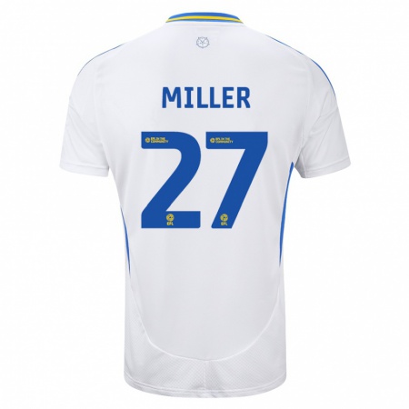 Kandiny Kinder Amari Miller #27 Weiß Blau Heimtrikot Trikot 2024/25 T-Shirt