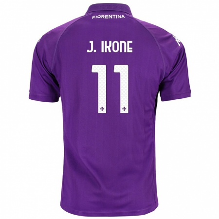 Kandiny Kinder Jonathan Ikoné #11 Violett Heimtrikot Trikot 2024/25 T-Shirt