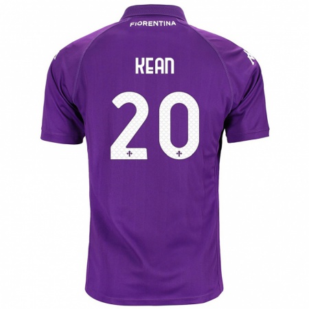 Kandiny Kinder Moise Kean #20 Violett Heimtrikot Trikot 2024/25 T-Shirt