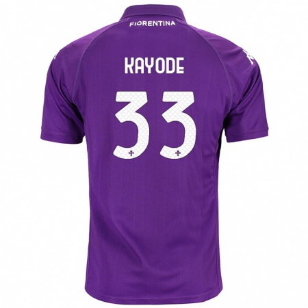 Kandiny Kinder Michael Kayode #33 Violett Heimtrikot Trikot 2024/25 T-Shirt