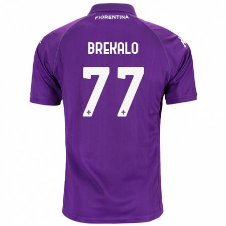 Kandiny Kinder Josip Brekalo #77 Violett Heimtrikot Trikot 2024/25 T-Shirt