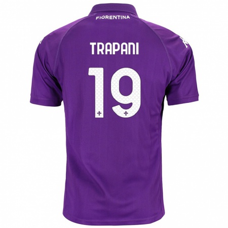 Kandiny Kinder Niccolò Trapani #19 Violett Heimtrikot Trikot 2024/25 T-Shirt