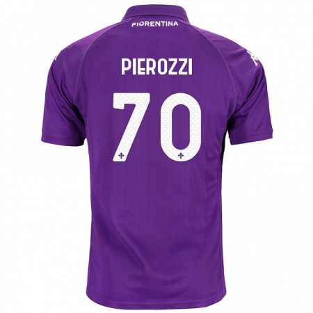 Kandiny Kinder Niccolò Pierozzi #70 Violett Heimtrikot Trikot 2024/25 T-Shirt