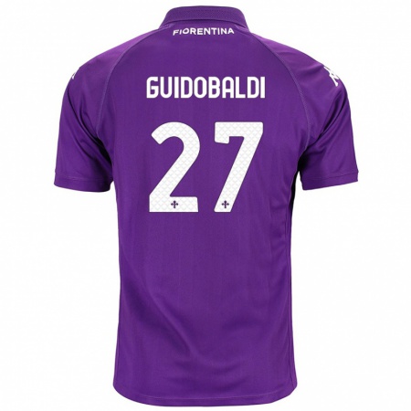 Kandiny Kinder Filippo Guidobaldi #27 Violett Heimtrikot Trikot 2024/25 T-Shirt