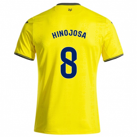 Kandiny Kinder Sergio Hinojosa #8 Gelb Schwarz Heimtrikot Trikot 2024/25 T-Shirt