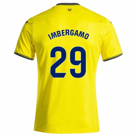 Kandiny Kinder Mar Imbergamo #29 Gelb Schwarz Heimtrikot Trikot 2024/25 T-Shirt