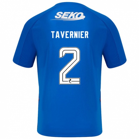 Kandiny Kinder James Tavernier #2 Dunkelblau Heimtrikot Trikot 2024/25 T-Shirt