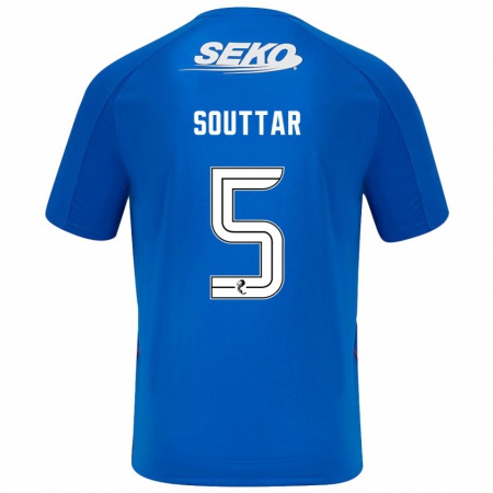 Kandiny Kinder John Souttar #5 Dunkelblau Heimtrikot Trikot 2024/25 T-Shirt