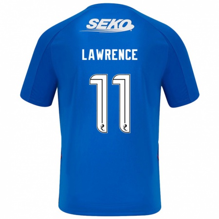 Kandiny Kinder Tom Lawrence #11 Dunkelblau Heimtrikot Trikot 2024/25 T-Shirt