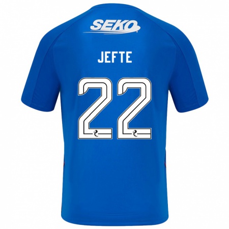 Kandiny Kinder Jefté #22 Dunkelblau Heimtrikot Trikot 2024/25 T-Shirt