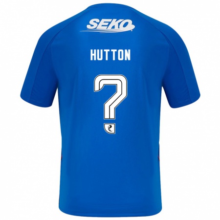 Kandiny Kinder Zander Hutton #0 Dunkelblau Heimtrikot Trikot 2024/25 T-Shirt